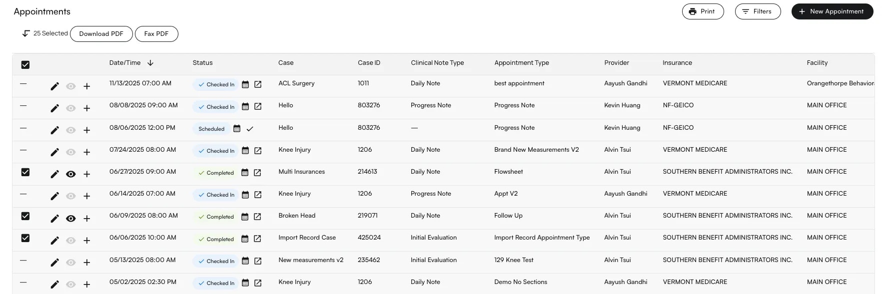 Appt Download Schedule Web