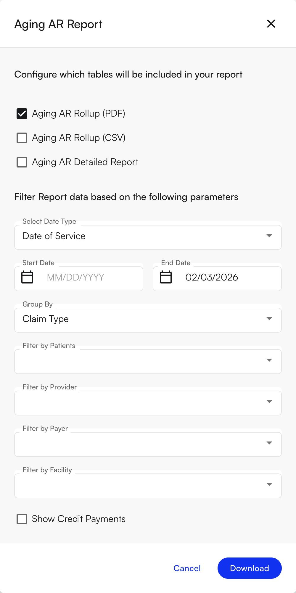 Aging AR Report