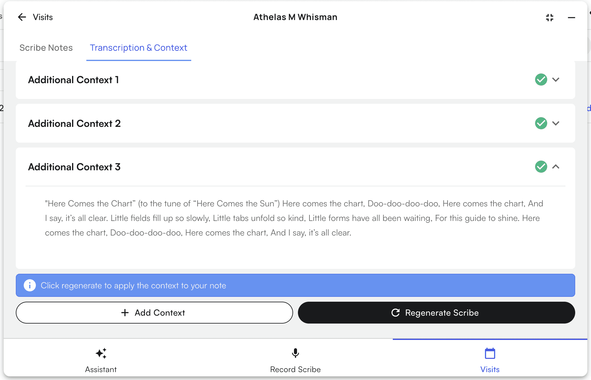 Additional Context Feature - Athelas