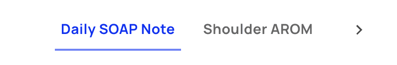 Tab menu for navigating generated Air Scribe sections