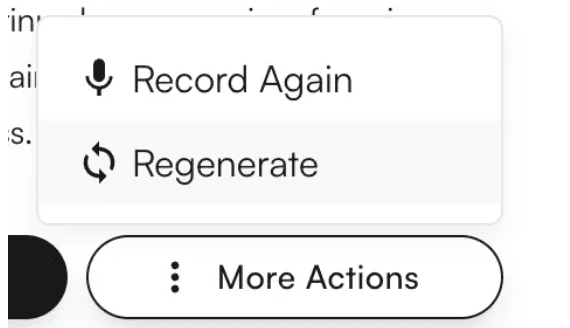 Regenerate action for an existing Air Scribe
