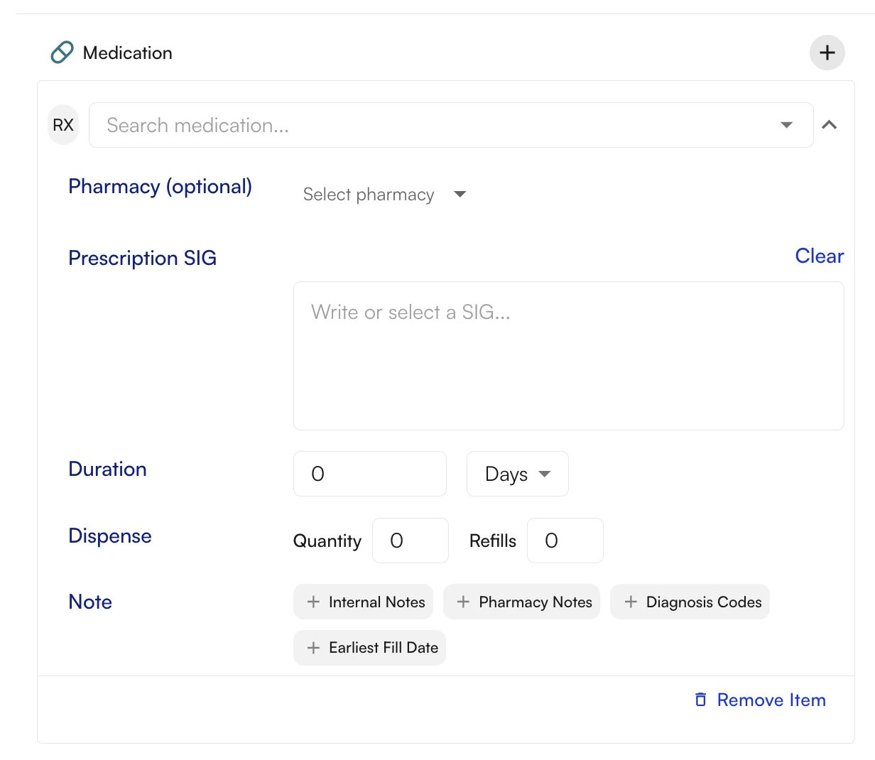 Adding a medication to an order set