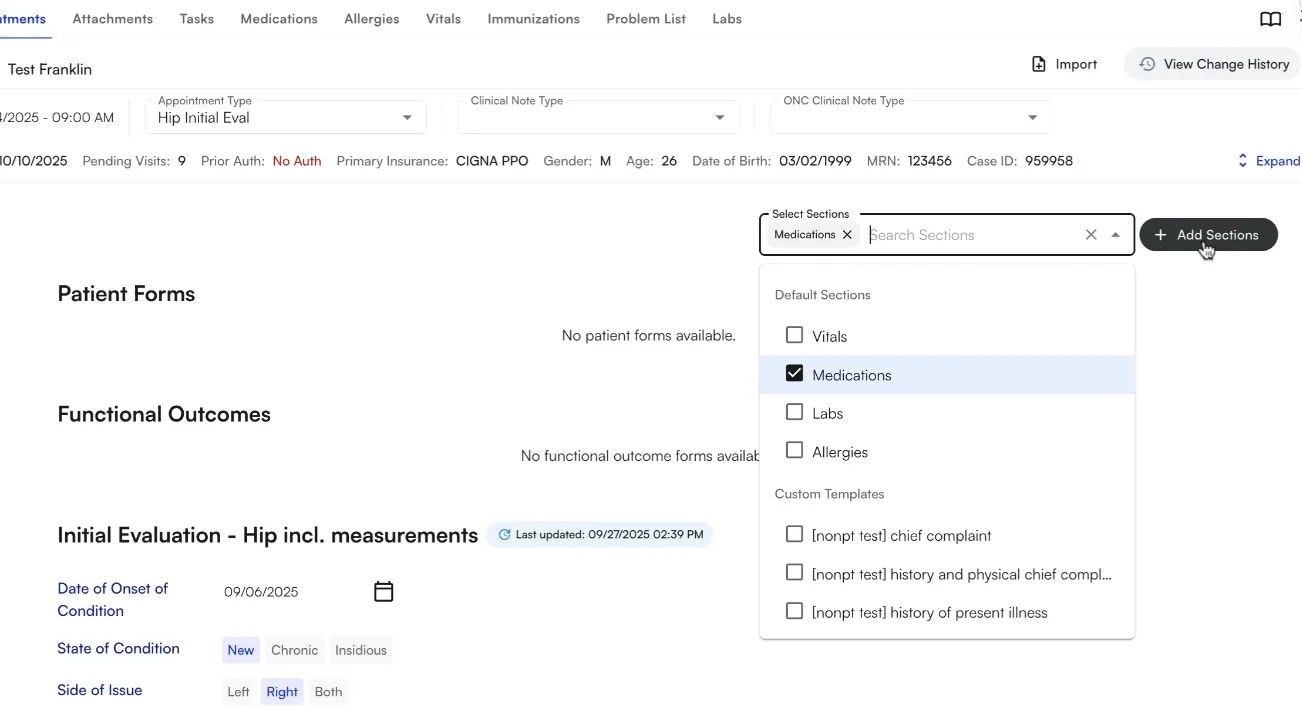 Add Note Section Web