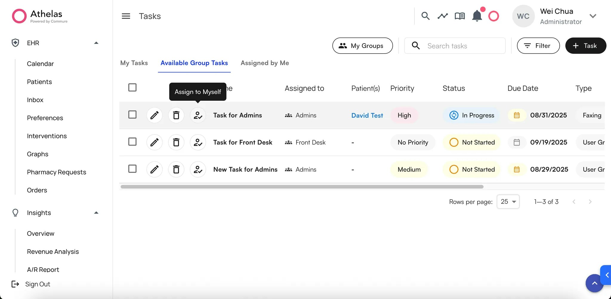 Assign Task Self Web