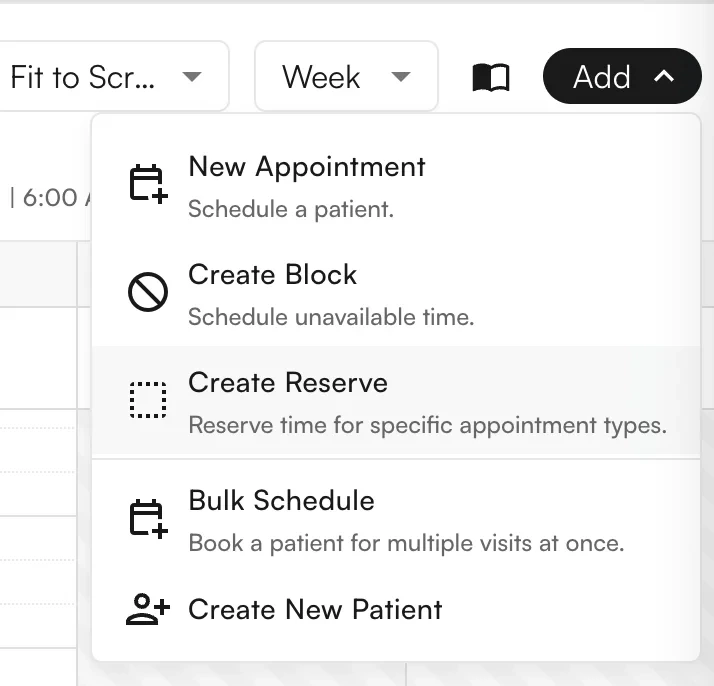 Add button on calendar