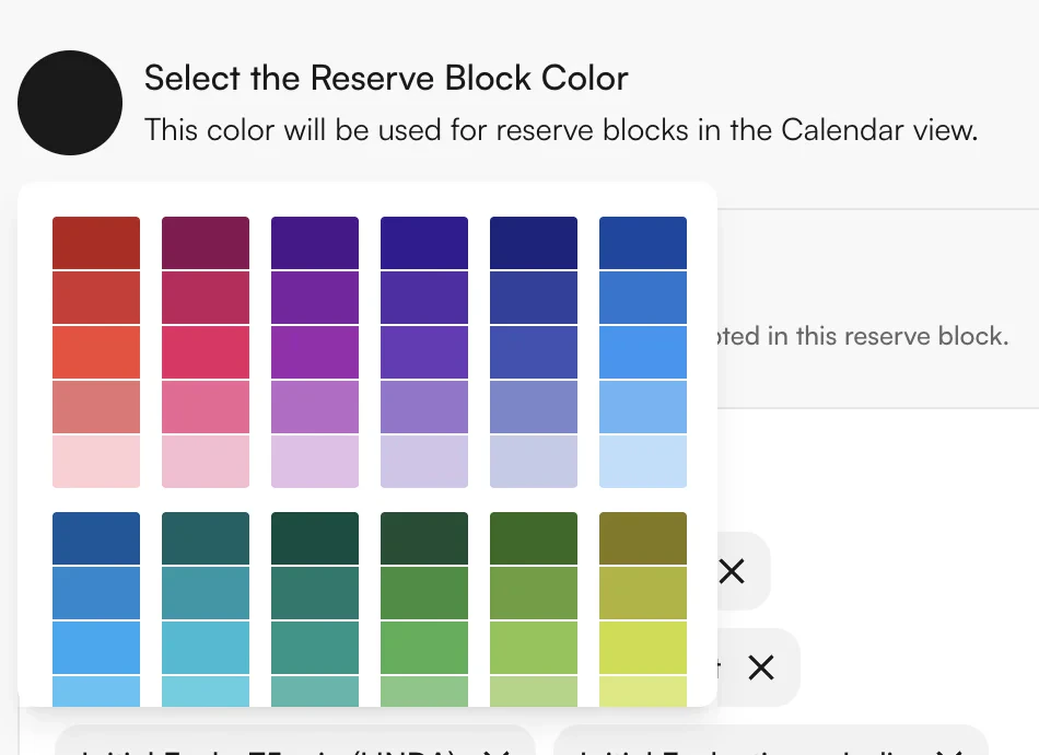 Reserve block custom color override