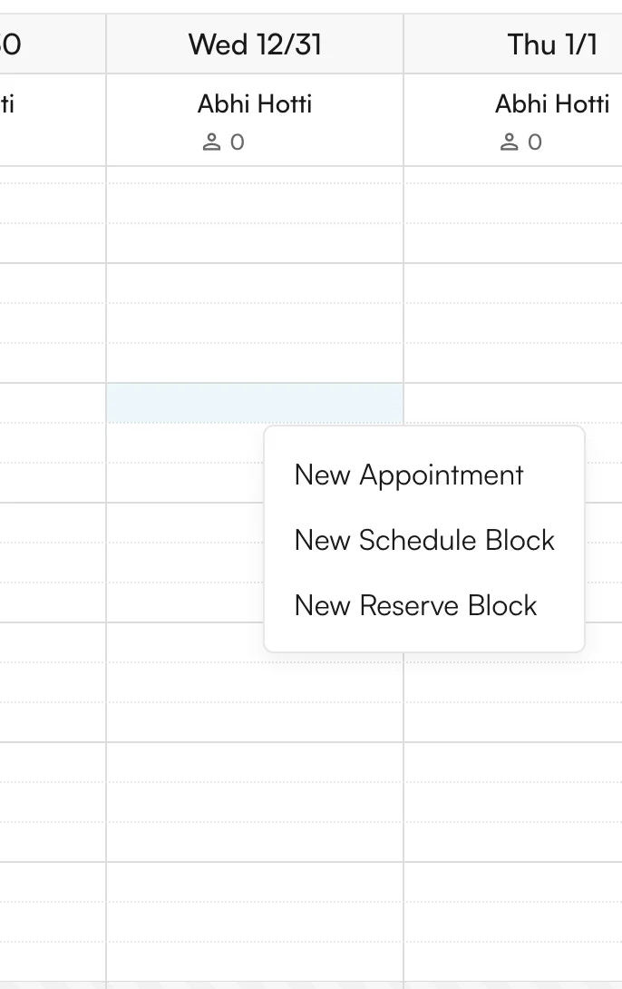 Create reserve block directly in slot