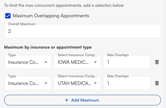 Overlapping logic configuration