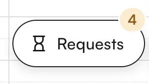 Requests tab in Calendar view