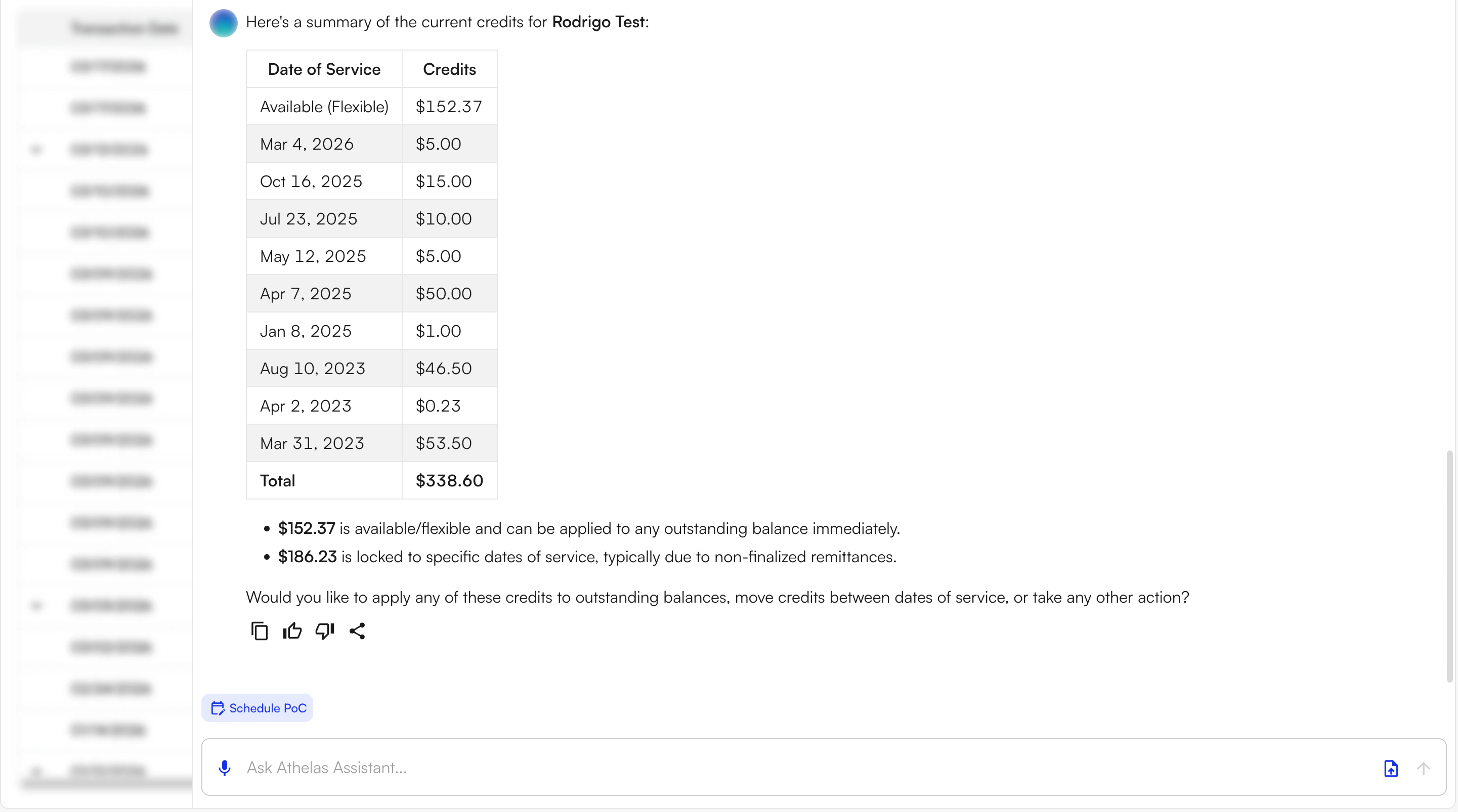 Athelas AI Tracing Credits