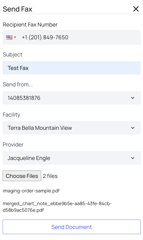 Send Fax Pn Send Fax Pn
