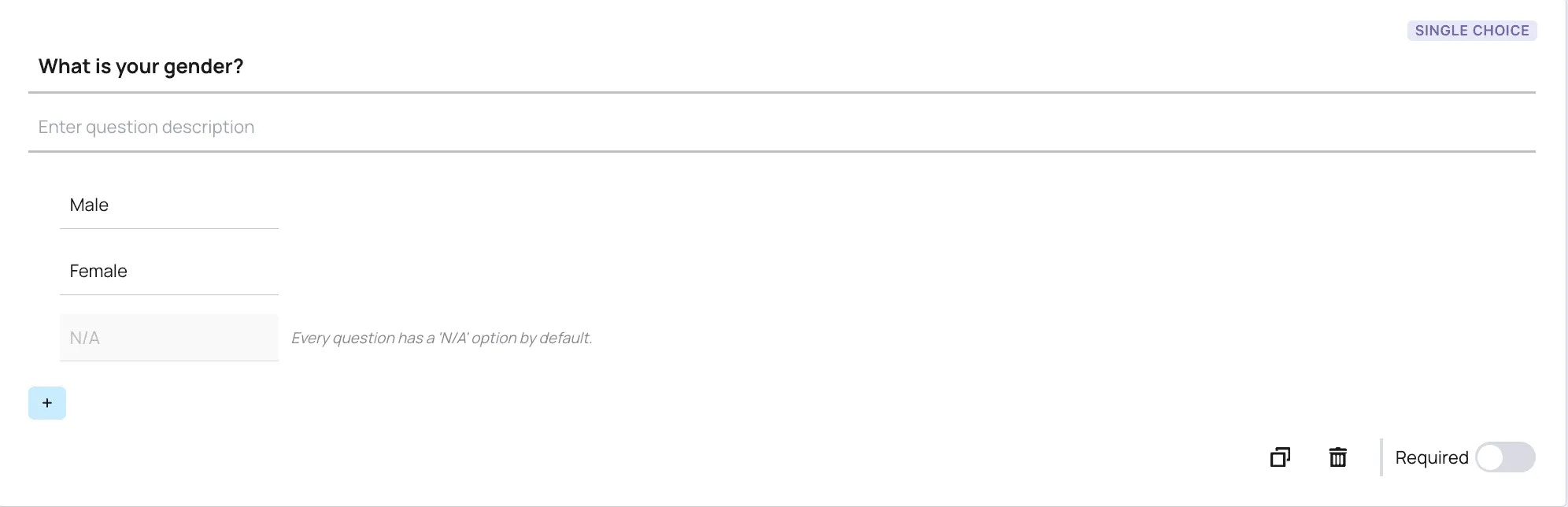 Template Single Choice Web