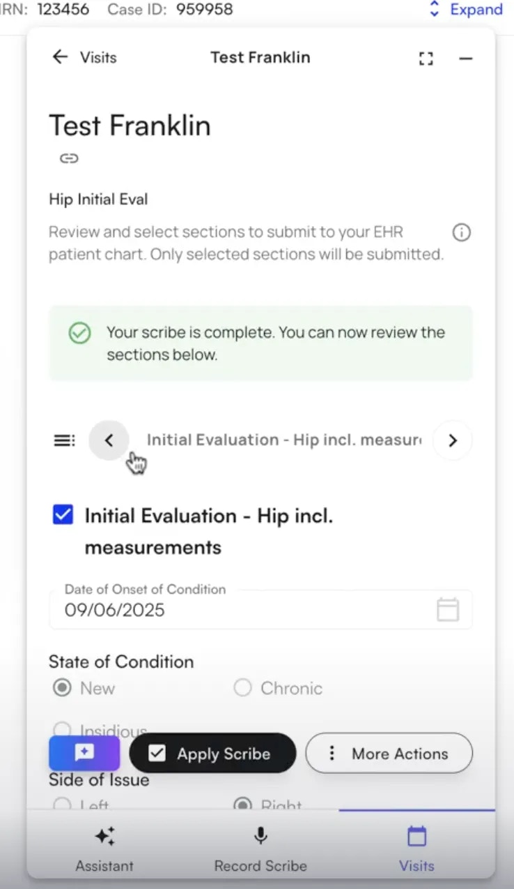 Select Scribe Sections Web Select Scribe Sections Web