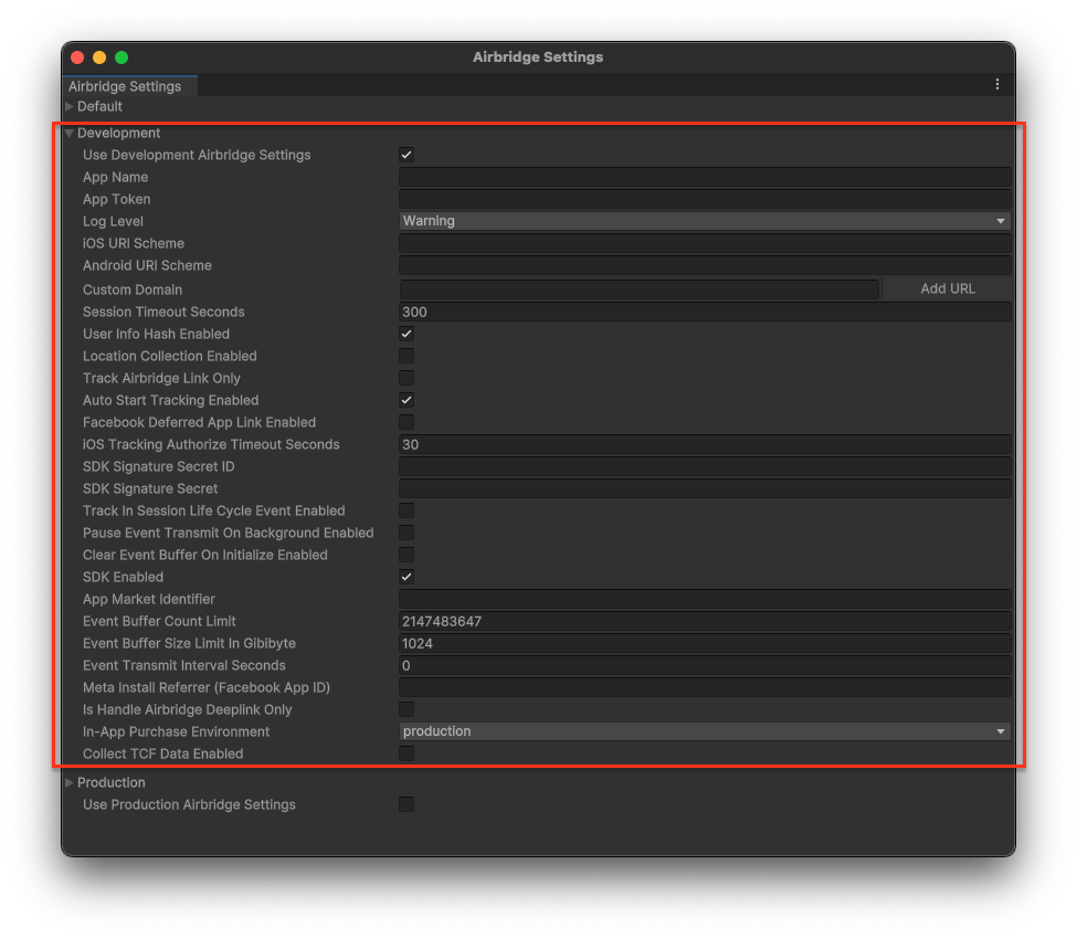 Unity Development Environment