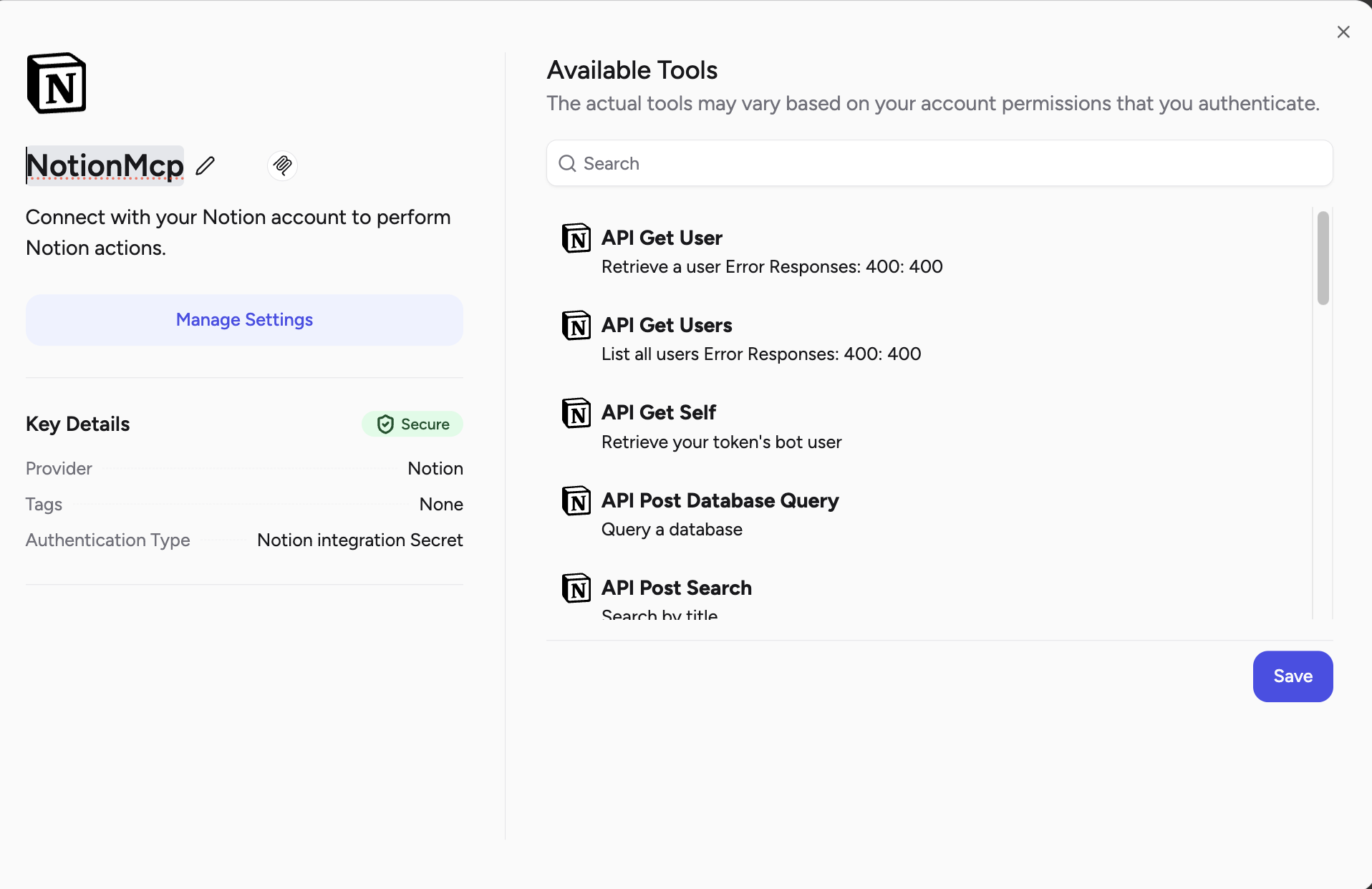 Notion MCP Tool Discovery