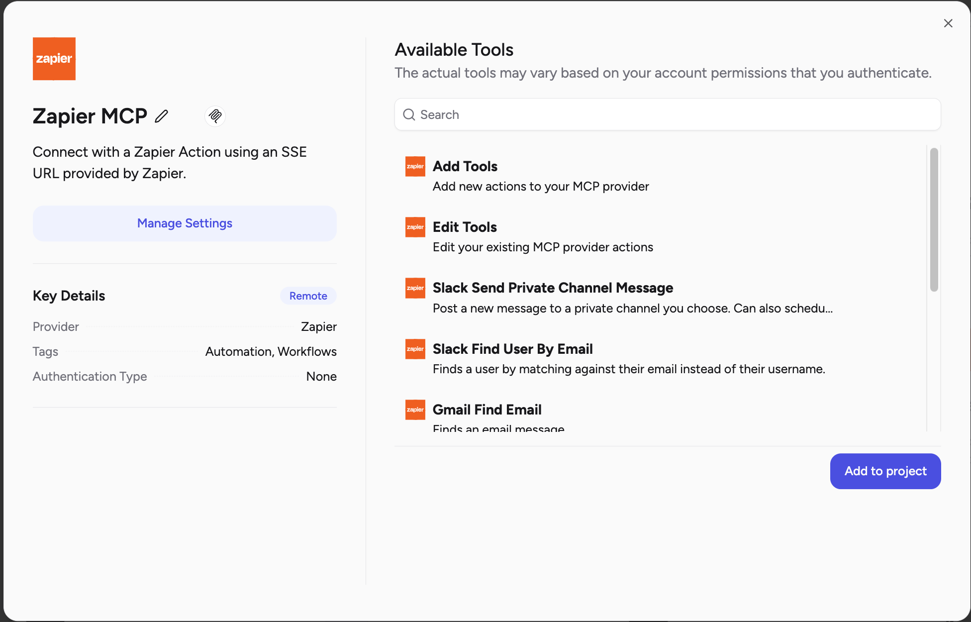 Zapier Tool Discovery