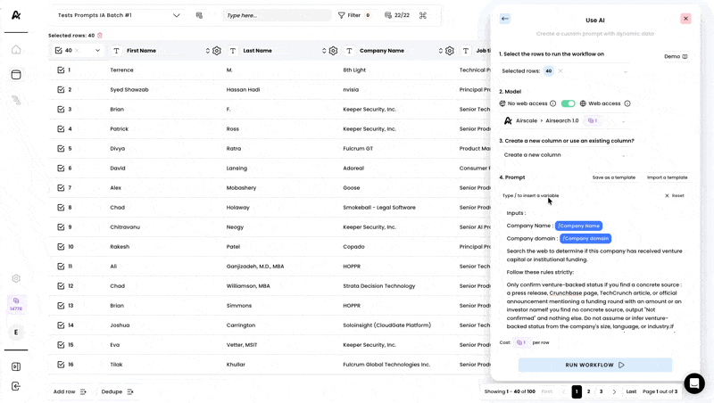 The basics of AI — How to save a new template: