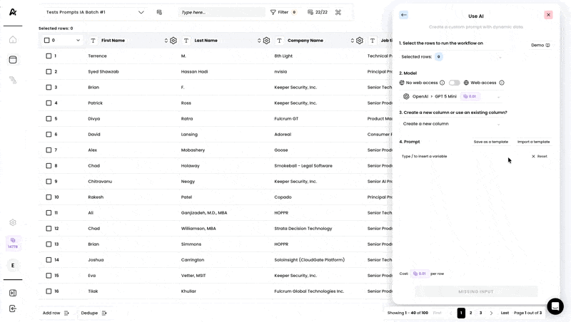 The basics of AI — How to import a template: