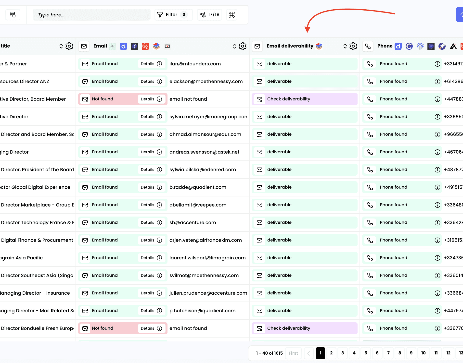 Verify if an email is deliverable — 4. Access the results