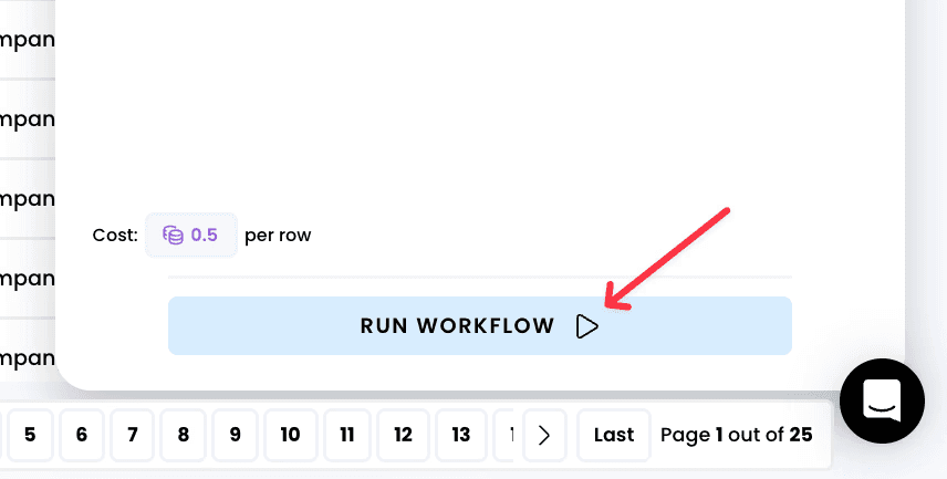 Find a Linkedin company URL from a domain — 3. Run the workflow
