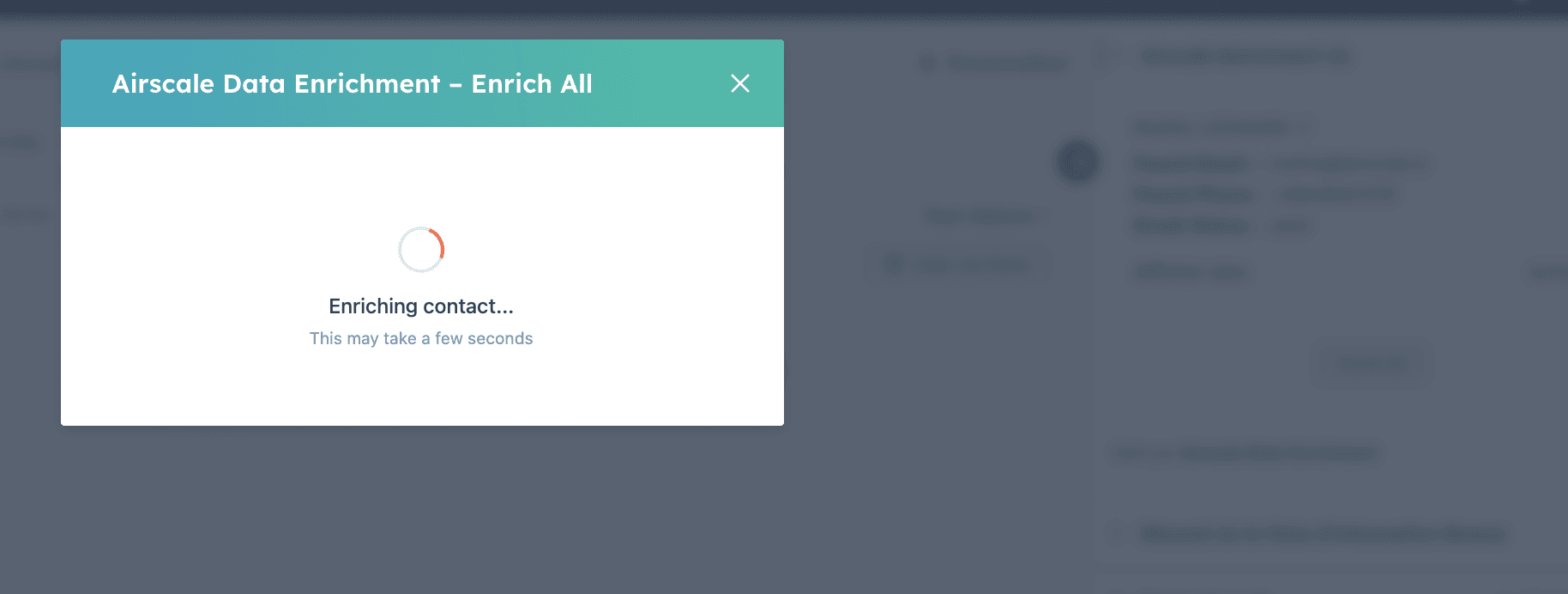 Airscale for HubSpot app — 4. Run your first enrichment