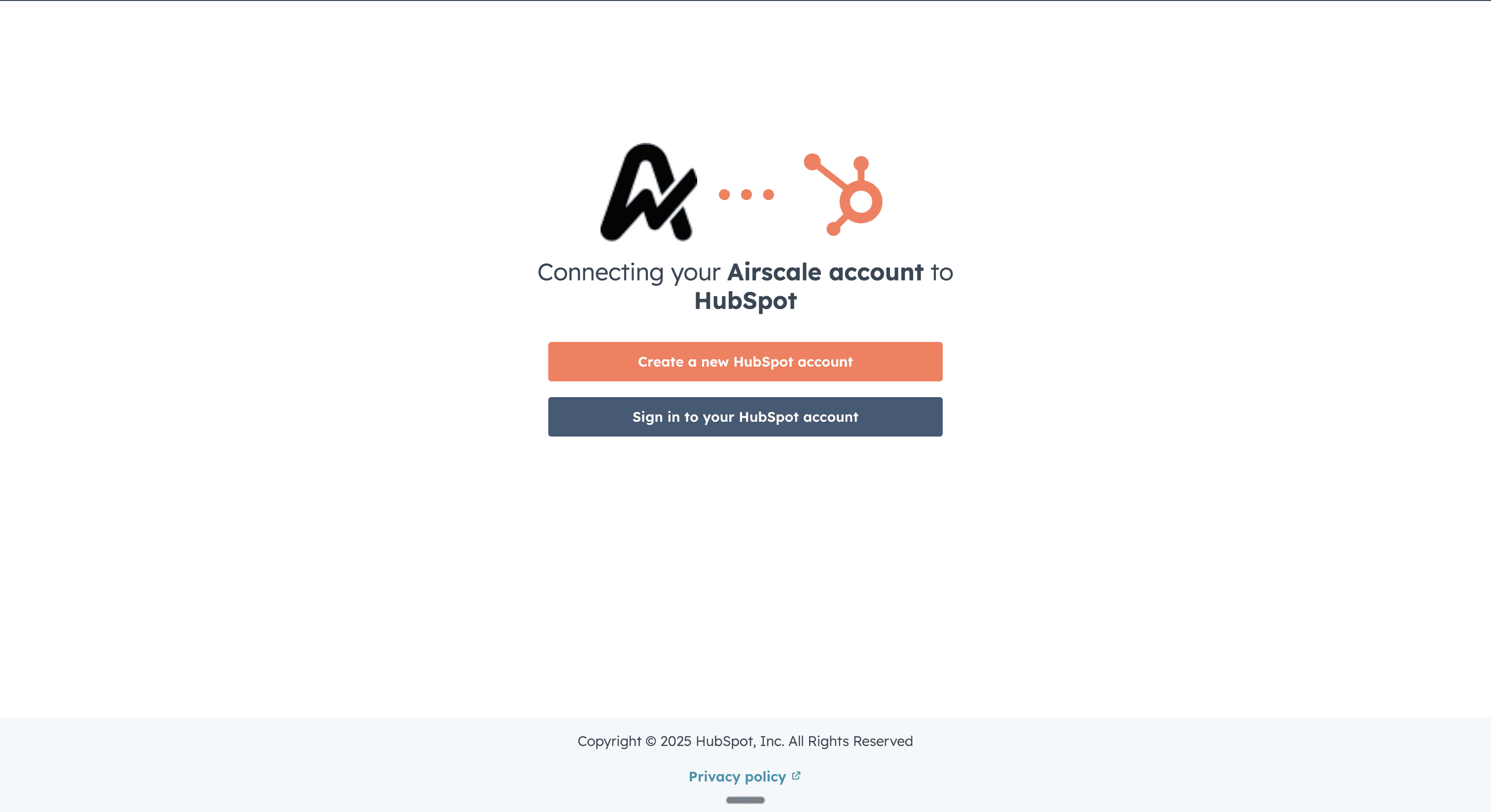 Export your leads to HubSpot — 4. Connect your Hubspot account