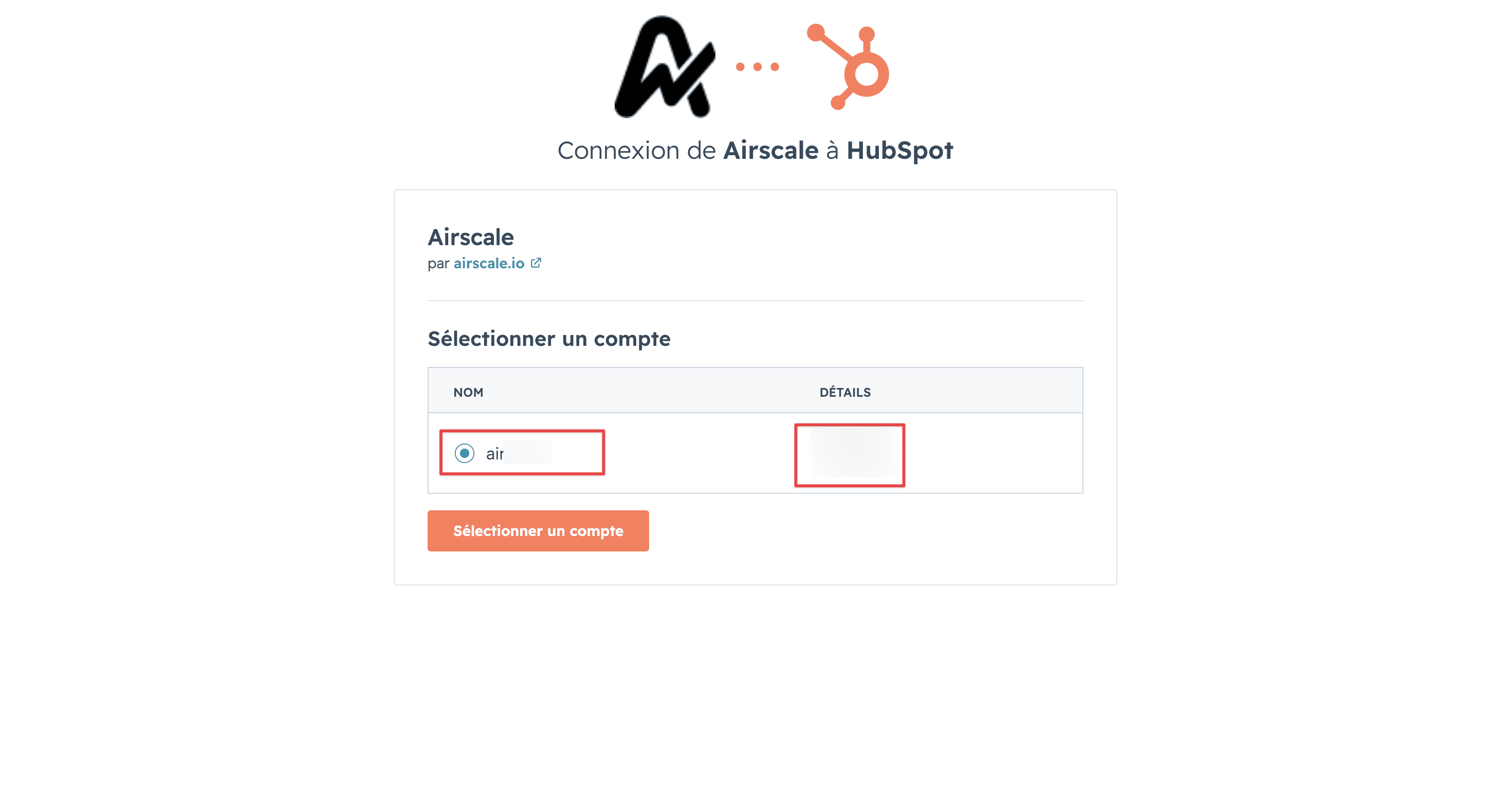 Export your leads to HubSpot — 4. Connect your Hubspot account