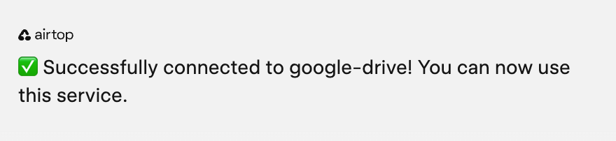 Airtop web profile confirmation
