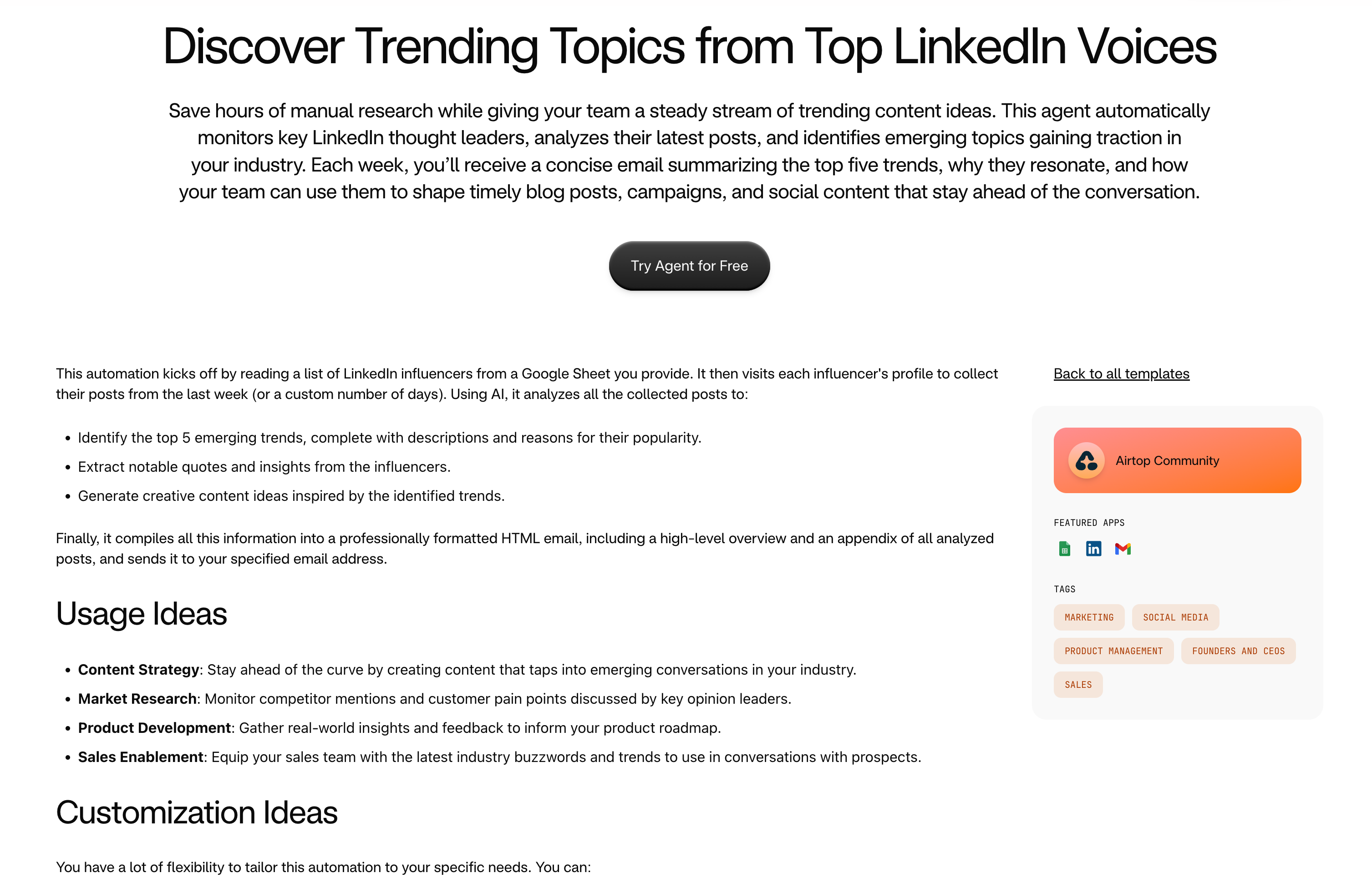 Airtop template details