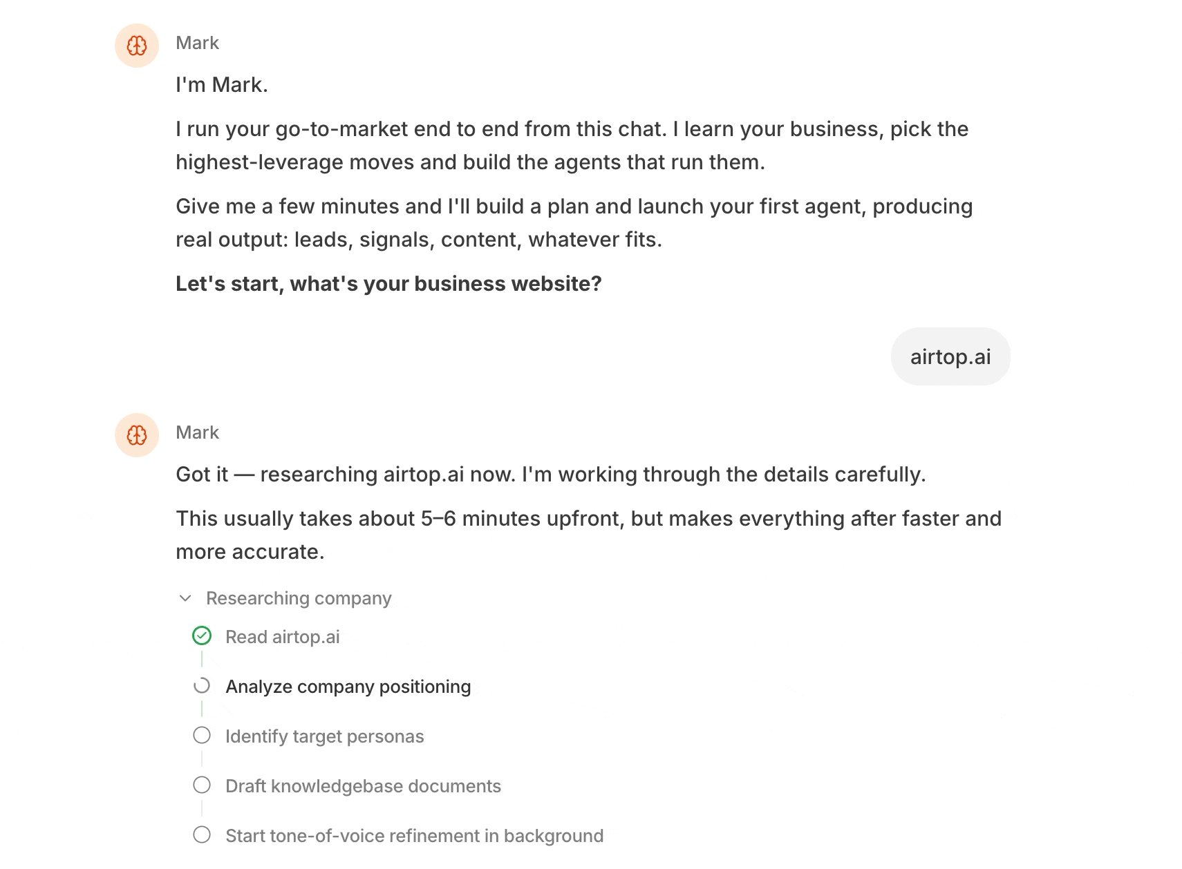 Conversation with Mark about a company's go-to-market goals