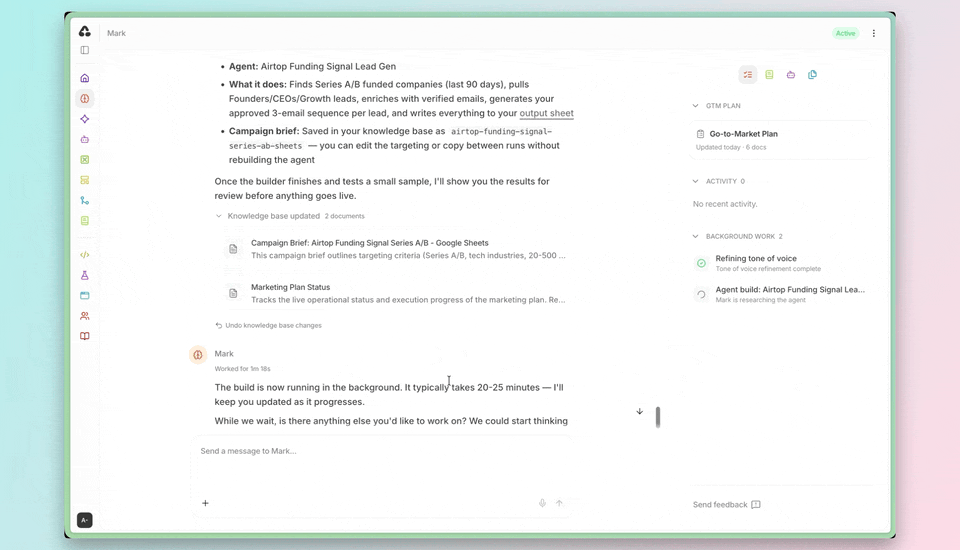 Mark building a repeatable marketing agent automation