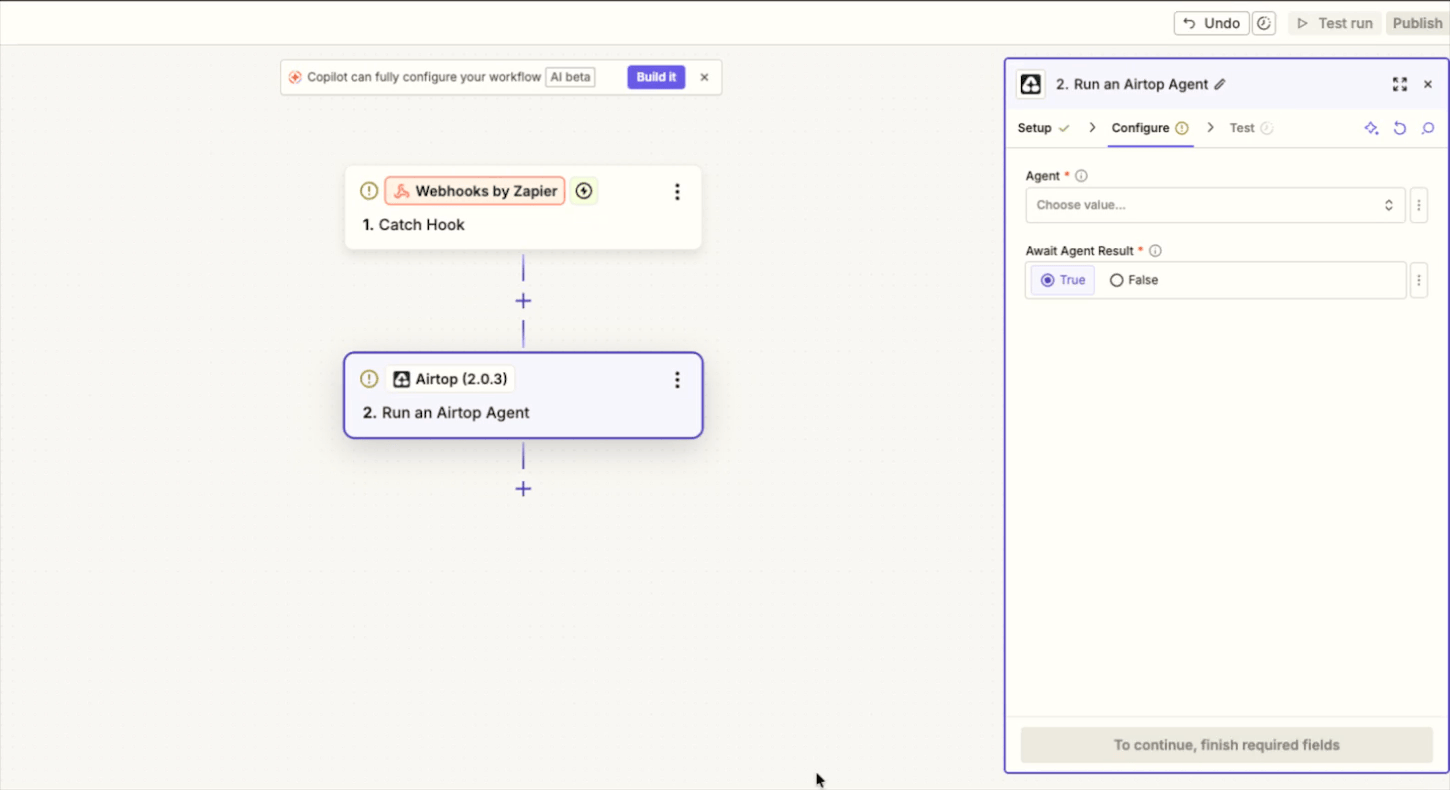 Set Agent parameters