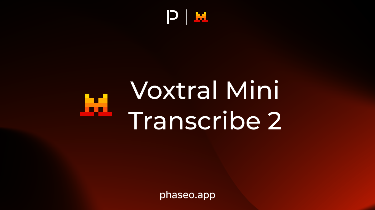 Voxtral Mini Transcribe 2 model release artwork
