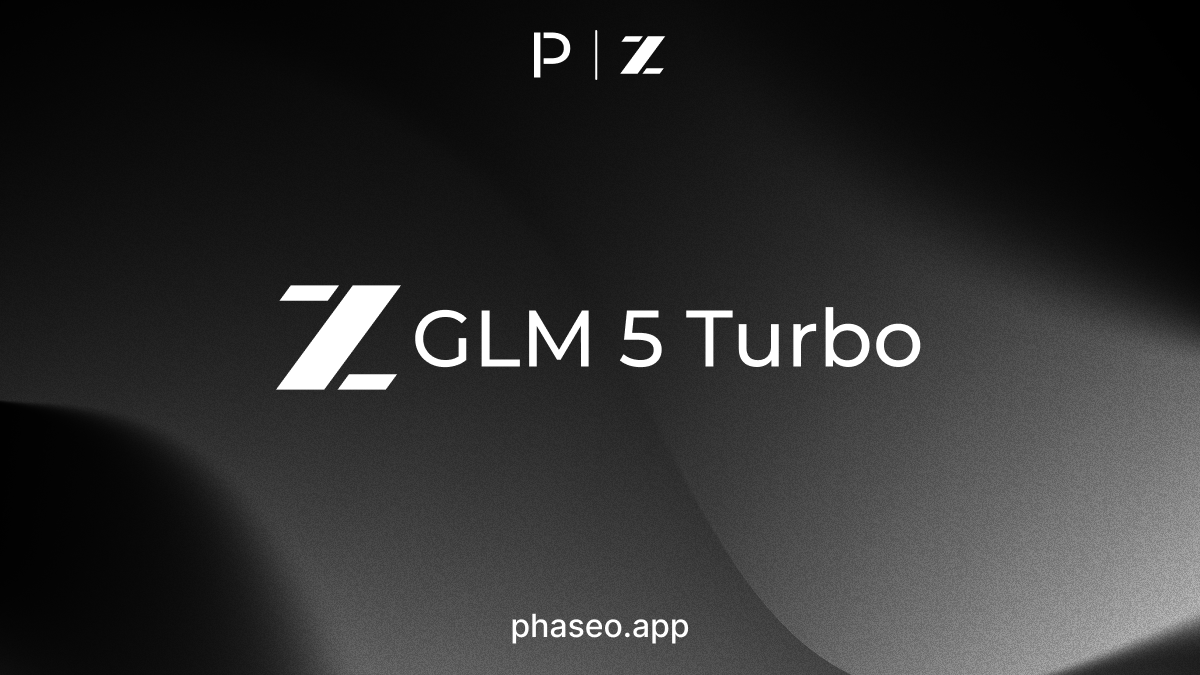 GLM 5 Turbo model release artwork