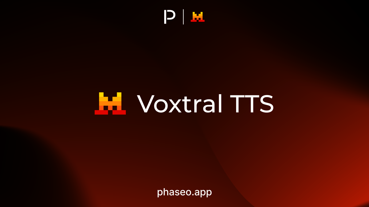 Voxtral TTS model release artwork