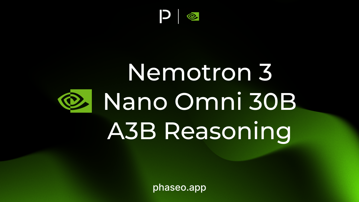 Nemotron 3 Nano Omni 30B A3B Reasoning model release artwork