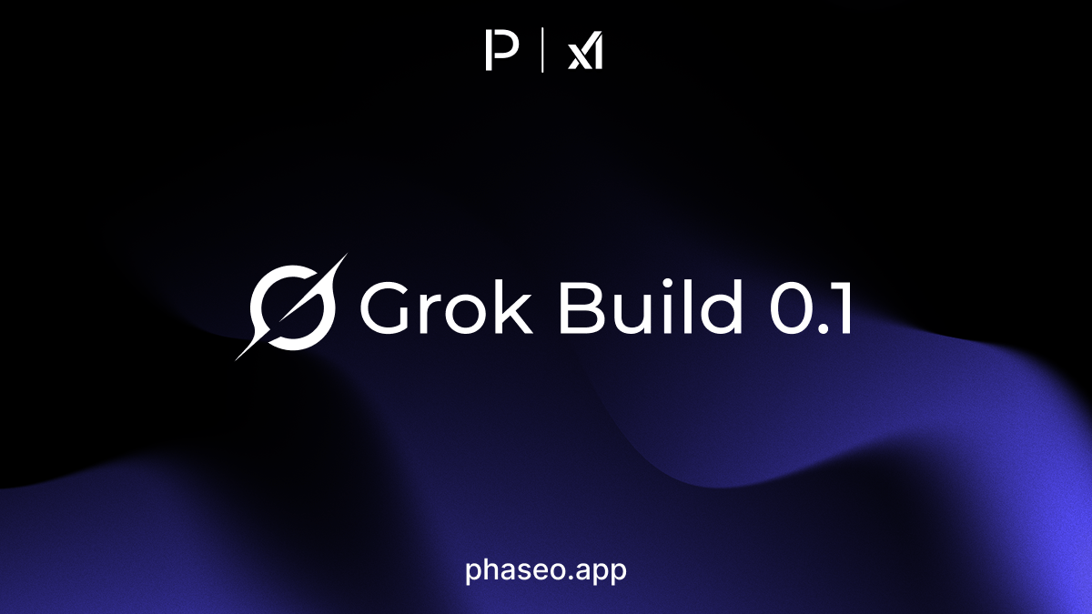 Grok Build 0.1 model release artwork