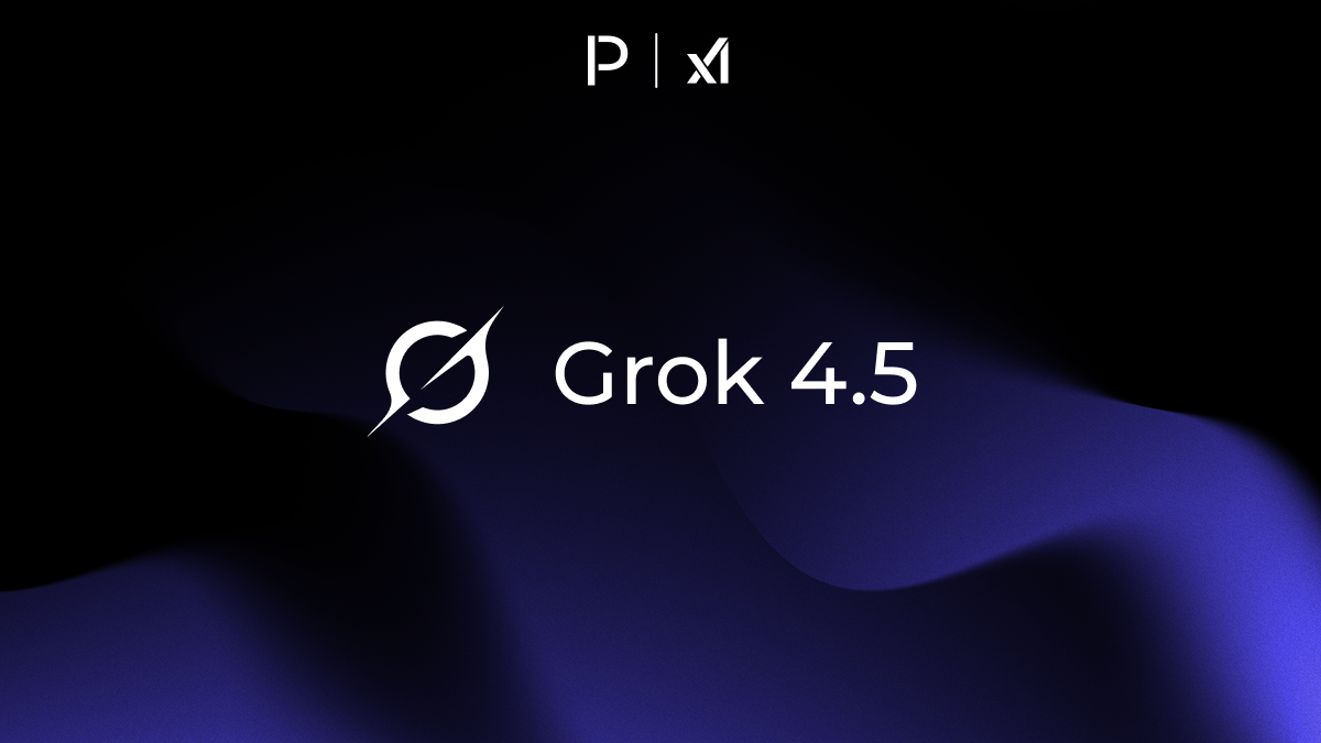 Grok 4.5 model release artwork