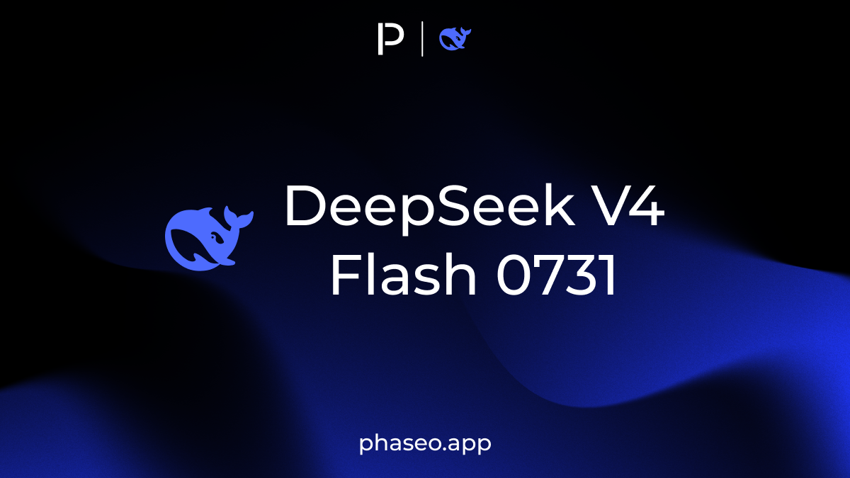 DeepSeek V4 Flash 0731 model release artwork