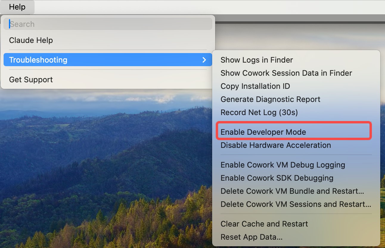 Enable Claude Desktop developer mode