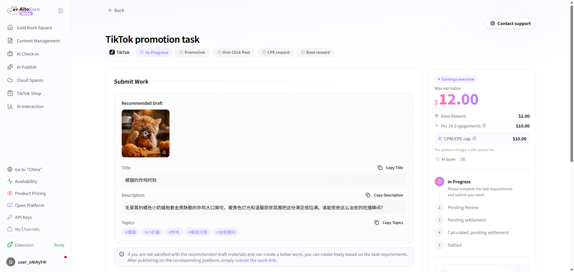 Review and submit promotion content