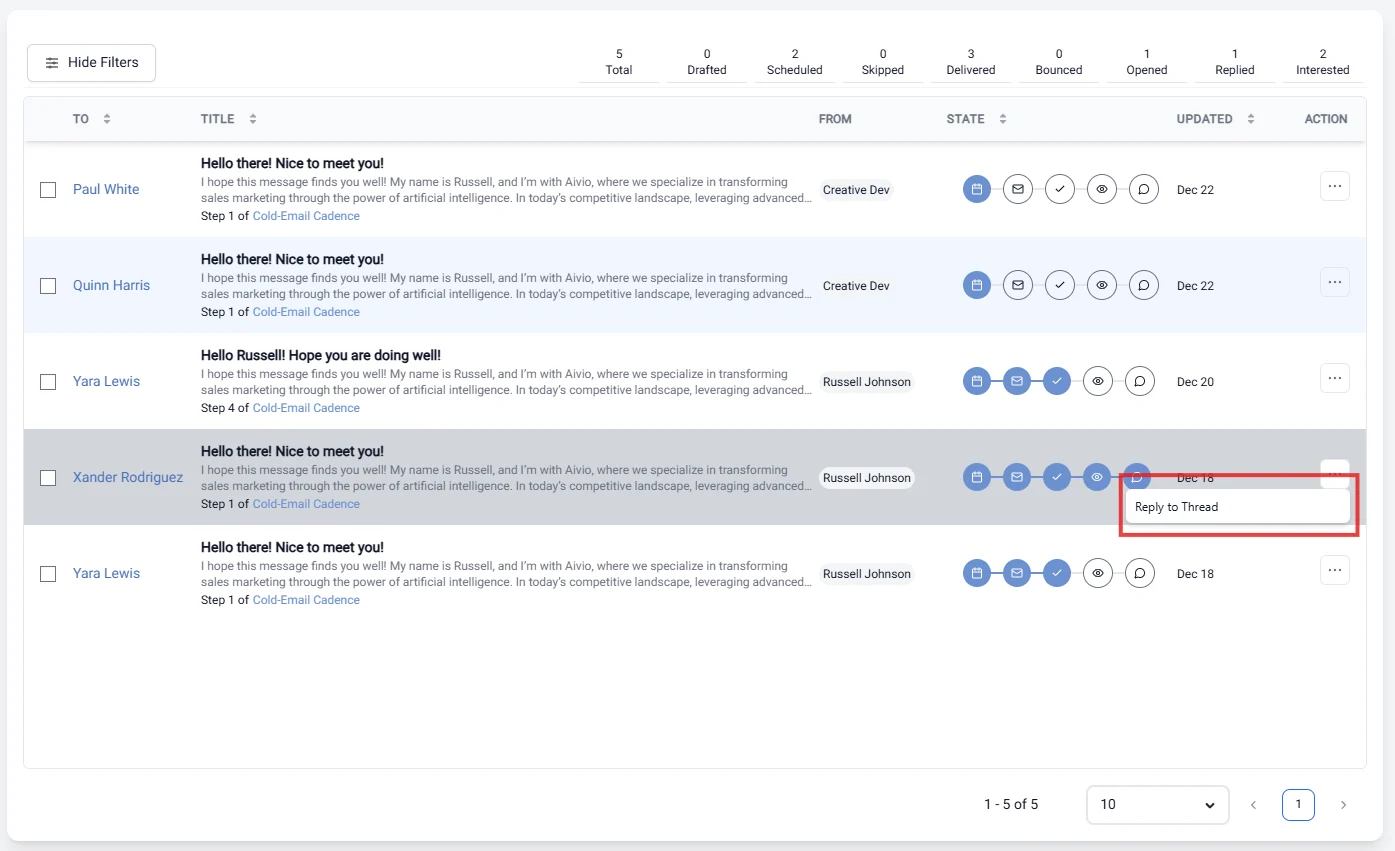Email Management Action Light