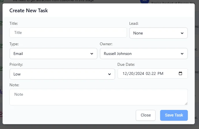 Task Details Light