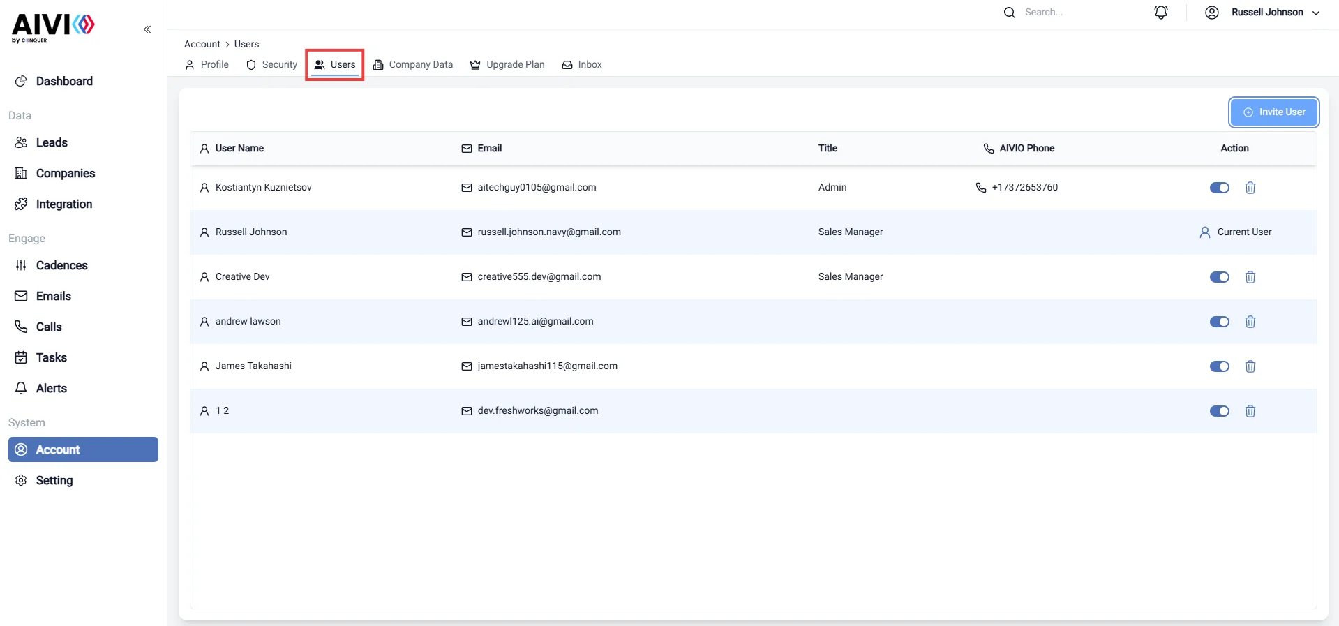 Account Profile Light