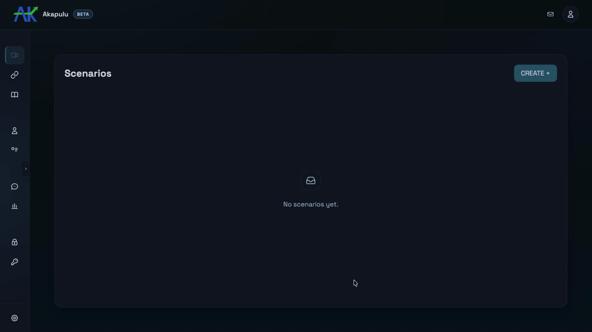 Scenario creation flow