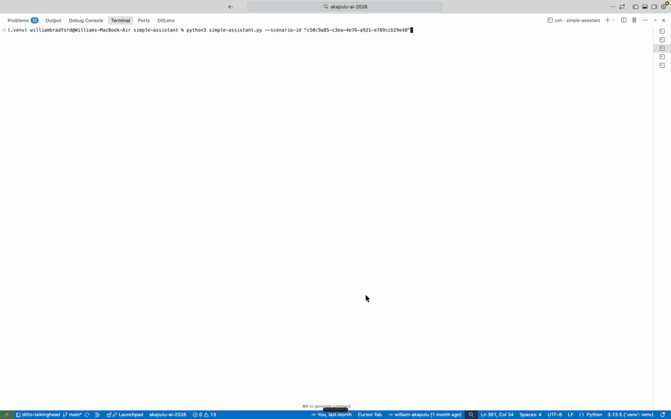Simple assistant conversation flow