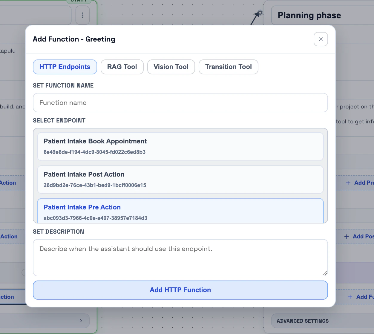 HTTP endpoint selection for function calls