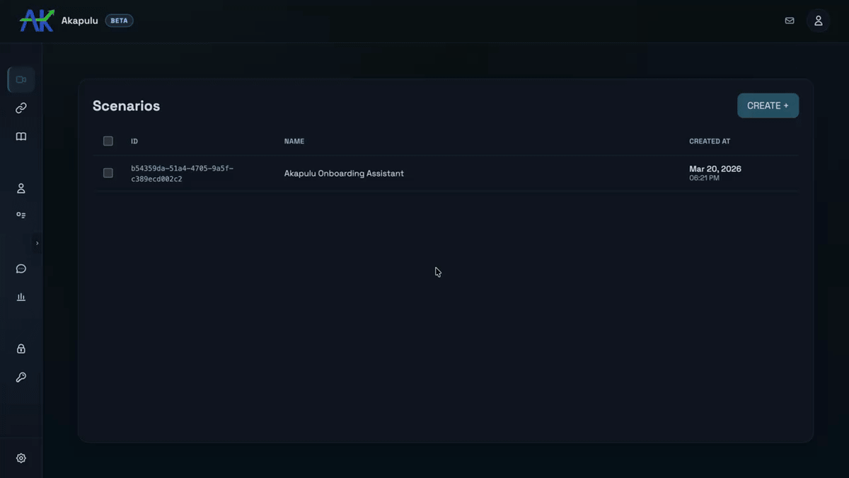 Editing a scenario in edit mode
