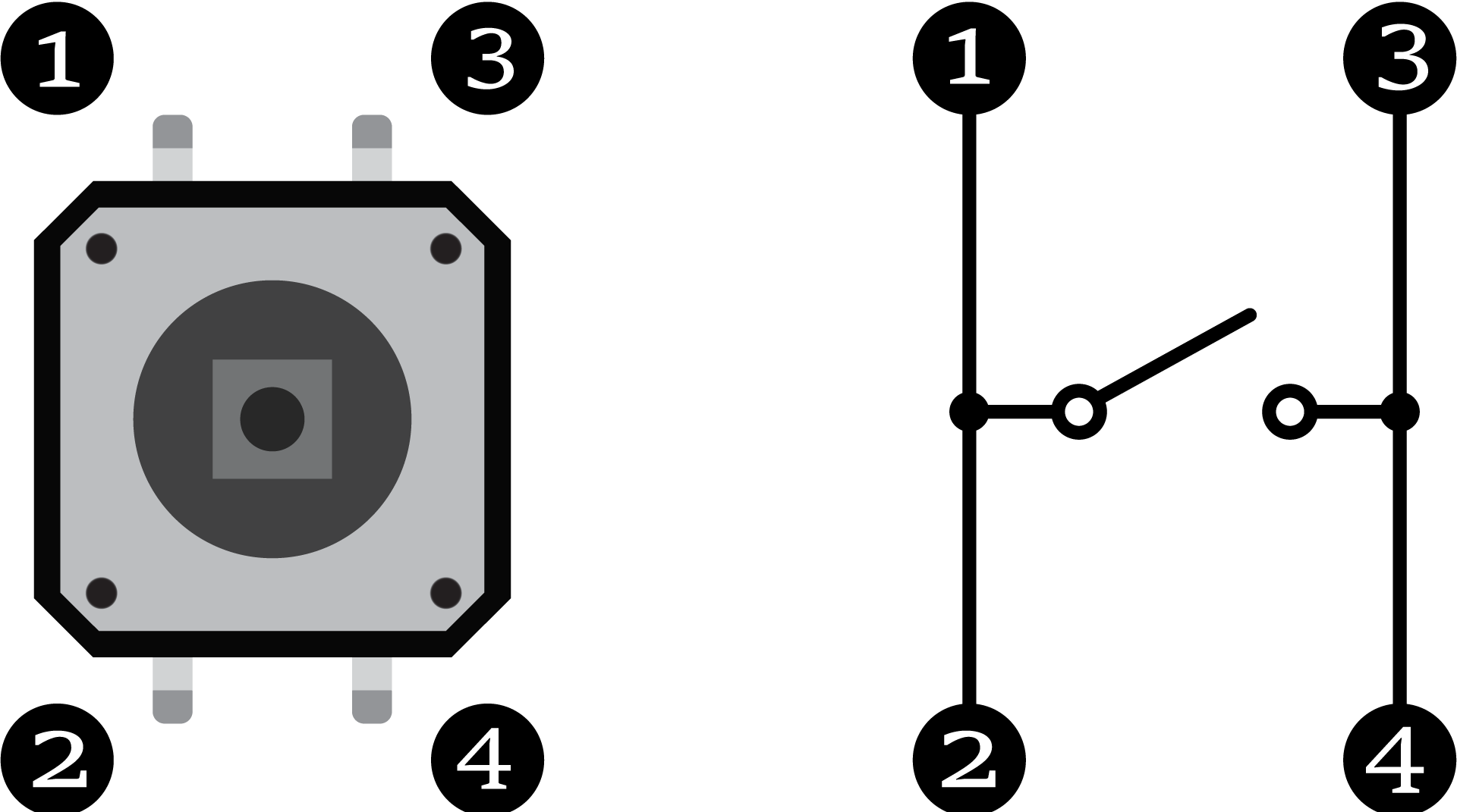 Схема работы кнопки