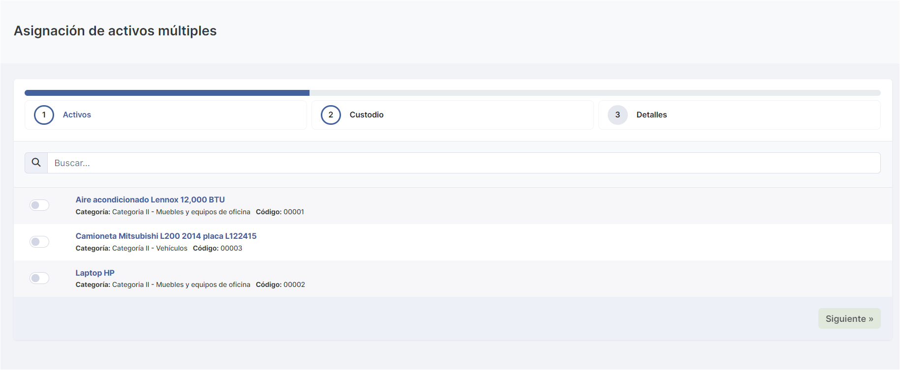 Asignación Múltiple